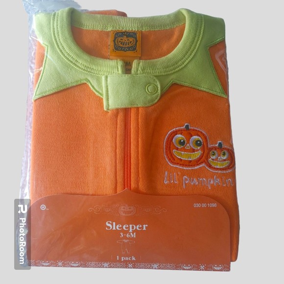 Baby Boy Girl Halloween Sleeper 3-6 Months Orange Pumpkin Target New in Package - Picture 1 of 4